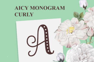 Aicy Monogram Curly for Editorial Design and Creative Branding