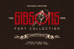 Gibsons Family: A Display Font for Creative Crafters and Product Designers